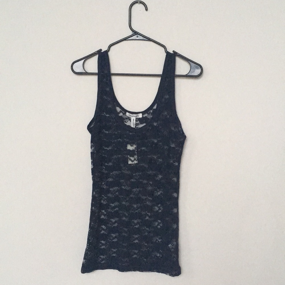 Navy Lace Tank
